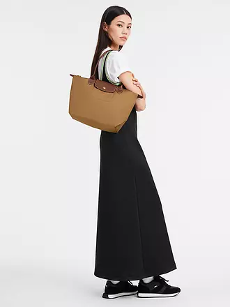 LONGCHAMP | Le Pliage Original Shopper Medium, Vert Anglais | camel